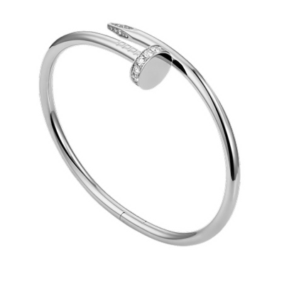 Ювелирное изделие Cartier  Juste un Clou bracelet White gold diamonds
