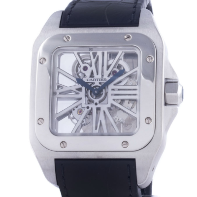 Швейцарские часы Cartier  Santos 100 Skeleton Watch XL Palladium