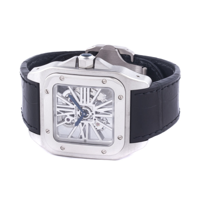 Швейцарские часы Cartier  Santos 100 Skeleton Watch XL Palladium