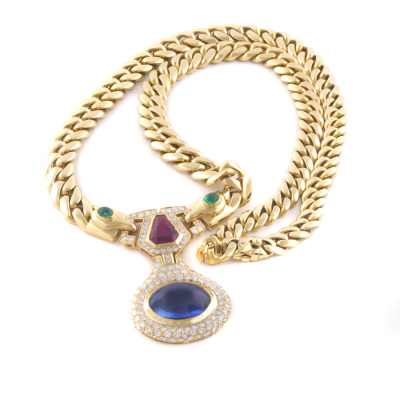 Ювелирное изделие Bvlgari  Sapphire, Emerald and Ruby Necklace