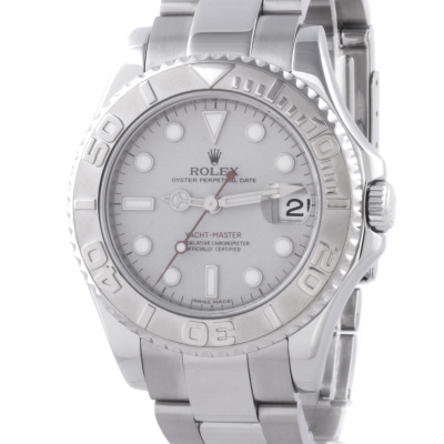 Швейцарские часы Rolex  Yacht-Master Platinum Dial Stainless Steel 35 mm