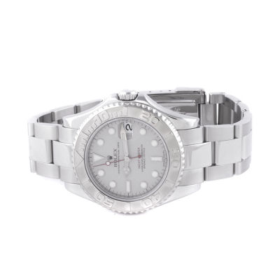 Швейцарские часы Rolex  Yacht-Master Platinum Dial Stainless Steel 35 mm