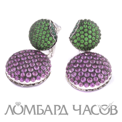 Ювелирное изделие Boucheron  
Tentation Tsavorite and Emerald Macaron Earring