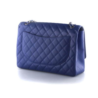 Аксессуар Chanel  Cobalt Blue Easy Caviar Jumbo Classic Flap bag