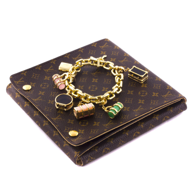 Ювелирное изделие Louis Vuitton  Padlock charm bracelet in 18k yellow gold 153,59 гр.