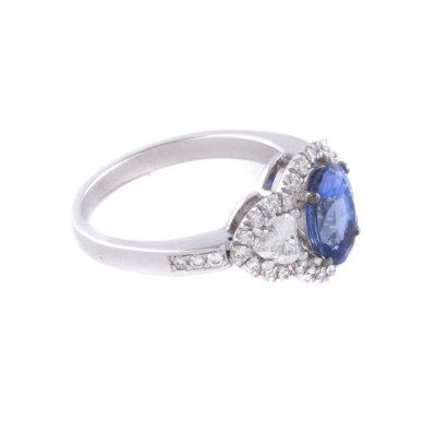 Ювелирное изделие No name Кольцо с сапфиром 2.31 ct. и бриллиантами