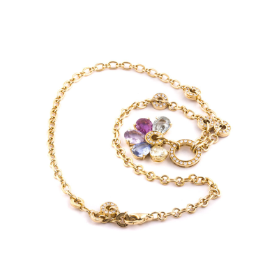 Ювелирное изделие Bvlgari  Flower Multicolor Sapphire 14.37 сt. Necklace