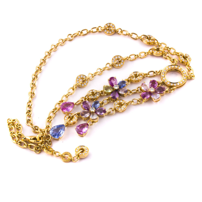 Ювелирное изделие Bvlgari  Flower Multicolor Sapphire Necklace