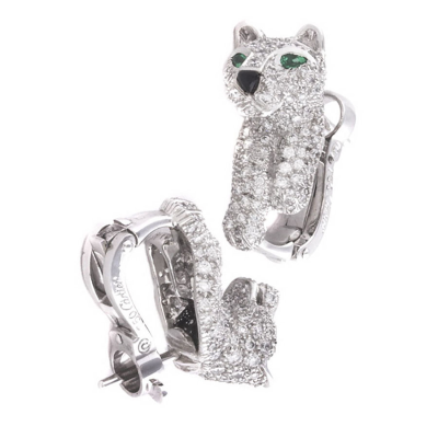 Ювелирное изделие Cartier  Panther PIKA White Gold earrings