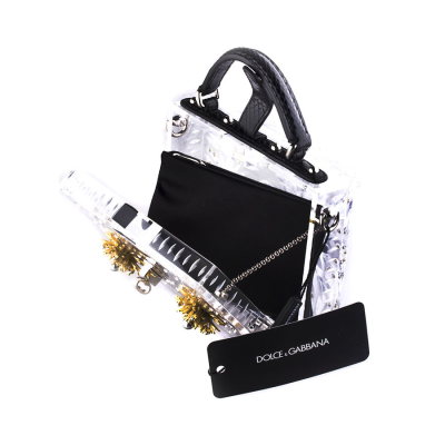 Аксессуар Dolce & Gabbana  Snakeskin Strass Shoulder Bag Clutch