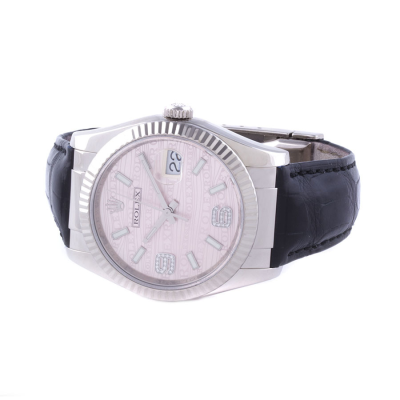 Швейцарские часы Rolex  Datejust Pink Waves With Diamonds 116139