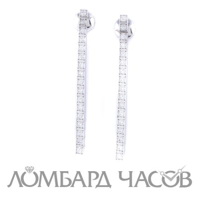Ювелирное изделие Cartier  Lanieres Diamond Earrings 18k White Gold