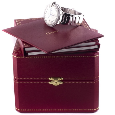 Швейцарские часы Cartier Ballon Bleu Chronograph White Gold 47 mm