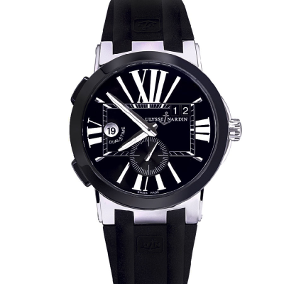 Швейцарские часы Ulysse Nardin Executive Dual Time Black 43 mm