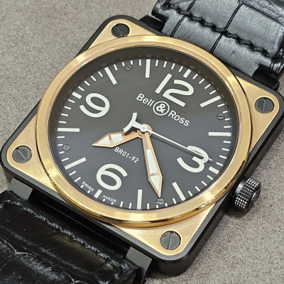 Швейцарские часы Bell & Ross Aviator Rose Gold and Carbon