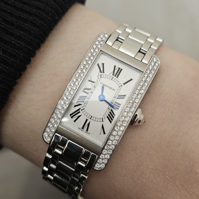 Швейцарские часы Cartier Tank Americaine White Gold