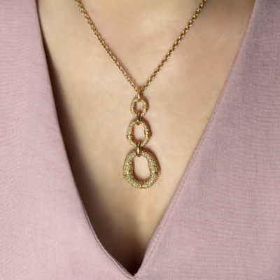 Подвеска GUCCI Bamboo Collection Diamond Drop Necklace