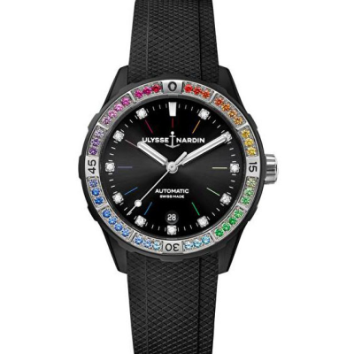 Швейцарские часы Ulysse Nardin Lady Diver Rainbow 39 mm