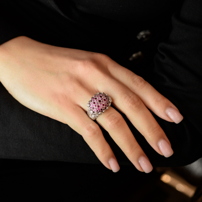 Кольцо Carrera y Carrera Jazmin White Gold & Sapphires