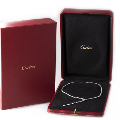 Подвеска Cartier Necklace Perles Diamonds White Gold