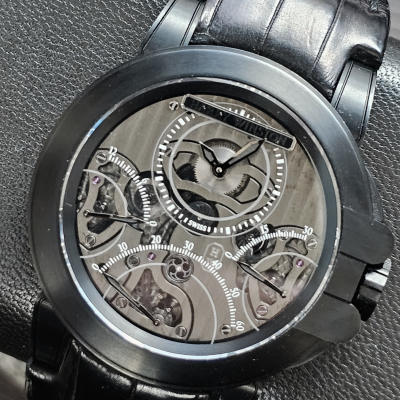 Швейцарские часы Harry Winston Ocean Triple Retrograde Chronograph Black Zalium