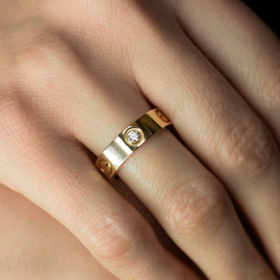 Кольцо Cartier LOVE ring classic model 3 diamonds