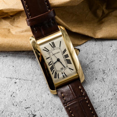 Швейцарские часы Cartier Tank Americaine Yellow Gold