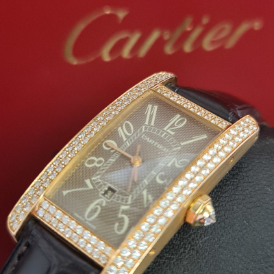 Швейцарские часы Cartier Tank Americaine Diamond