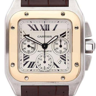 Швейцарские часы Cartier  Santos 100 XL Chronograph 	41 mm