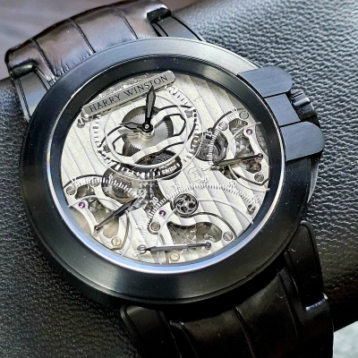 Швейцарские часы Harry Winston Ocean Triple Retrograde Chronograph Black Zalium